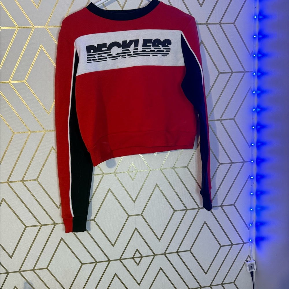 Young & Reckless Red and Black Crewneck